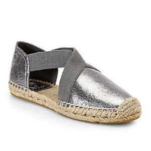 Tory Burch Catalina Metallic Leather Espadrille